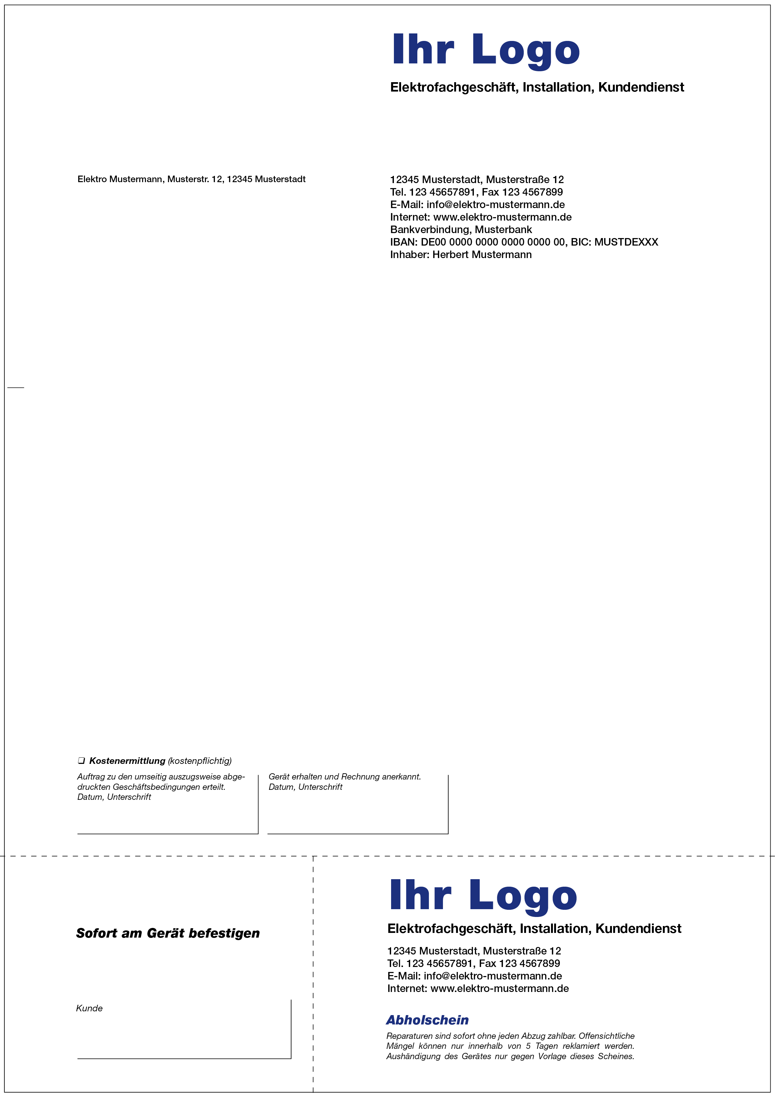 Werk.-Auftr./Rechn. f. Laserdrucker